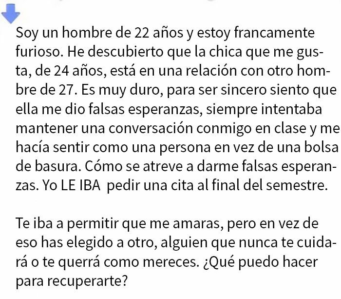 Este tipo que se creyó que una mujer tratándole normal le estaba tirando los tejos y creyó que tenía derecho a salir con ella