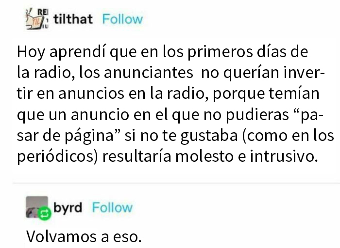 Algunas cosas deberían ser como antes