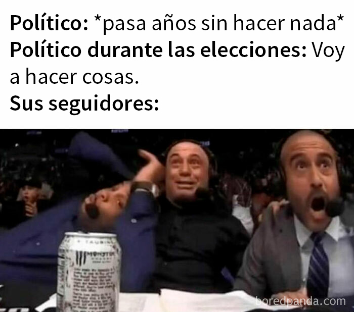 Tres hombres sorprendidos reaccionan, imagen de humor para hombres.