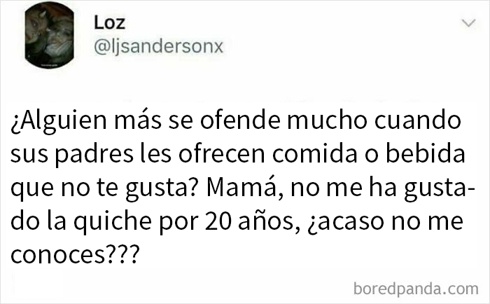 Meme divertido que refleja el humor británico sobre la comida y las ofertas de padres a sus hijos.