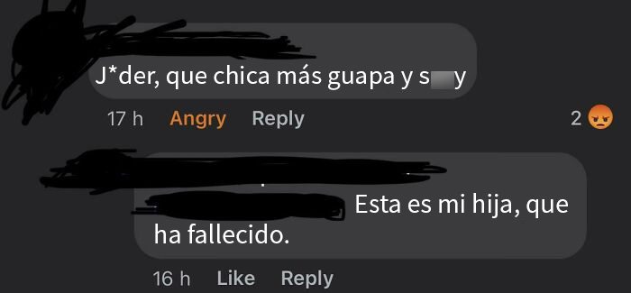 Comentario inapropiado en redes sociales que genera vergüenza ajena.