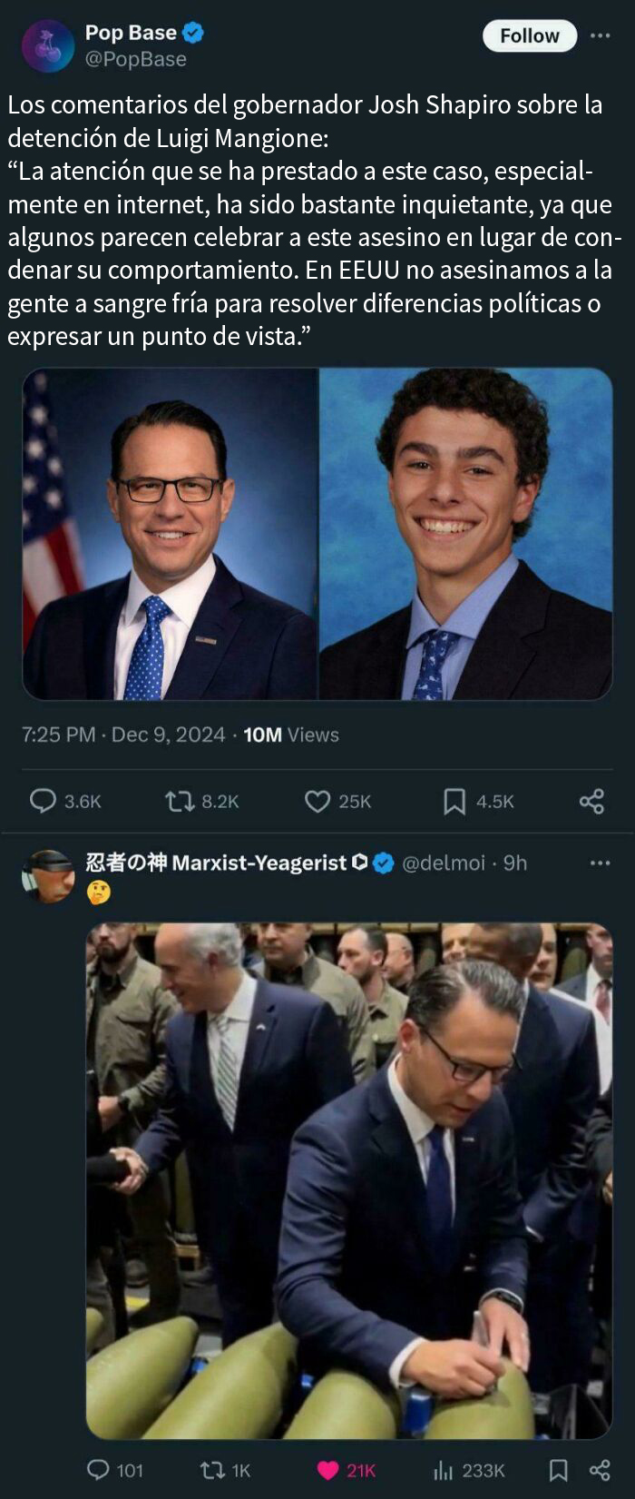 Josh Shapiro en un evento, observado por críticos en internet tras sus comentarios sobre Luigi Mangione.