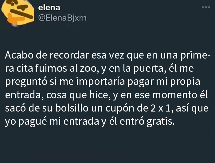 Meme contra la humanidad sobre una cita en el zoológico con cupón 2x1.