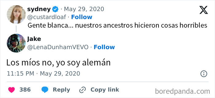 Captura de pantalla de afirmaciones incorrectas muy divertidas compartidas con confianza en internet.