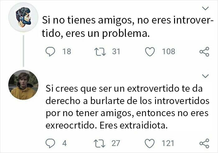 Extrovertido precisamente no