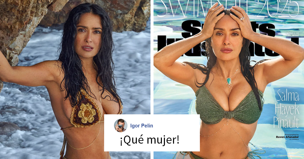 Salma Hayek debuta como modelo para la portada de Sports Illustrated Swimsuit