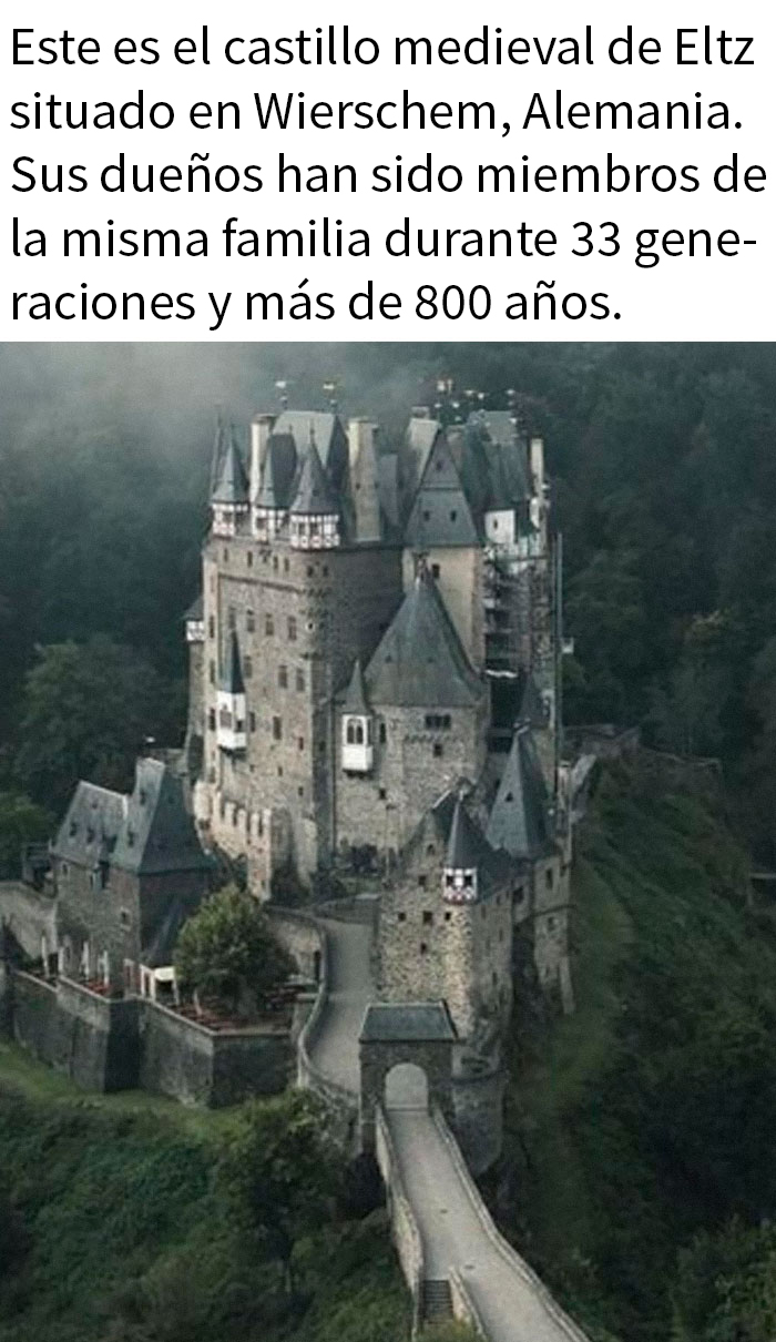 Castillo medieval rodeado de bosque en Alemania, ejemplo histórico de datos inquietantes sobre el mundo en el que vivimos.