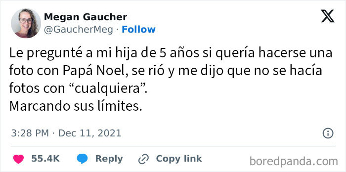 Captura de tuit divertido y a la vez incómodo entre padre e hija, mostrando conversaciones entre padres e hijos.