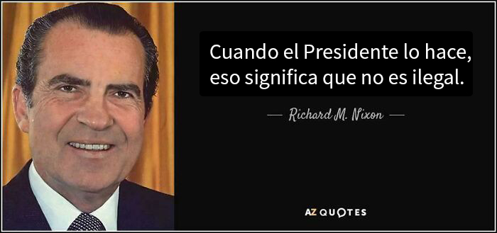 Retrato de Richard Nixon junto a cita sobre legalidad, ilustrando el concepto de envejecer con sabiduría y razón comprobada.