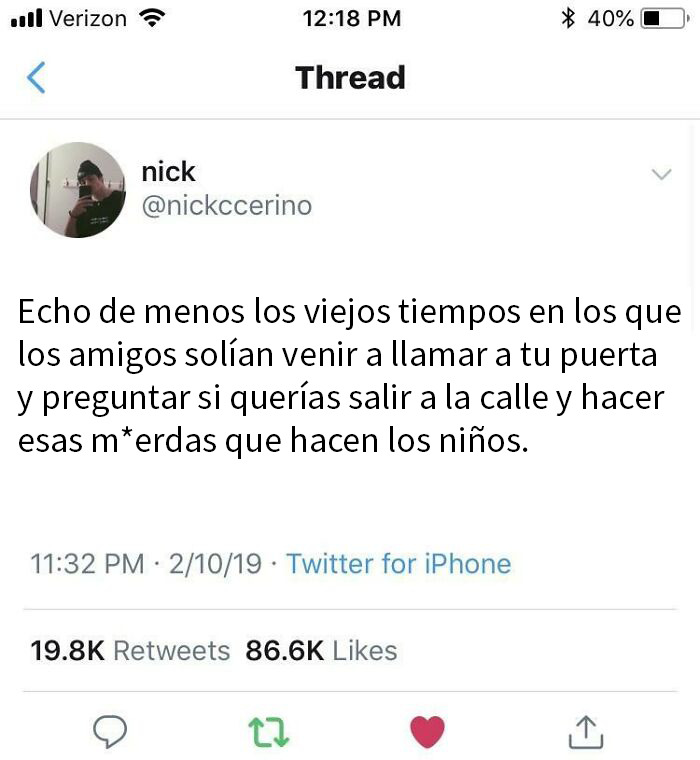 Los buenos viejos tiempos