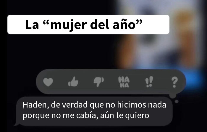 Conversación de mensajes de texto mostrando a un hombre ridículo y mujeres exponiendo situaciones con humor.