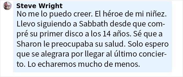 Comentario emotivo sobre el fallecimiento de Ozzy Osbourne compartido por un miembro de Black Sabbath. Comentario emotivo sobre el fallecimiento de Ozzy Osbourne compartido por un miembro de Black Sabbath.