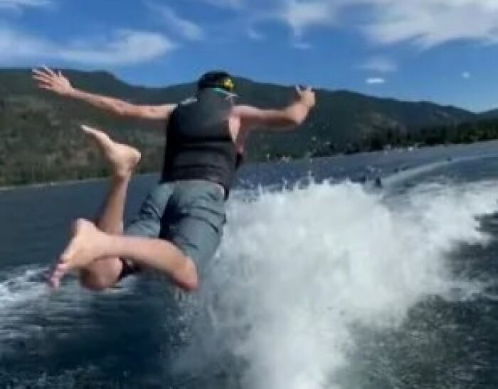 El reto de saltar desde un barco