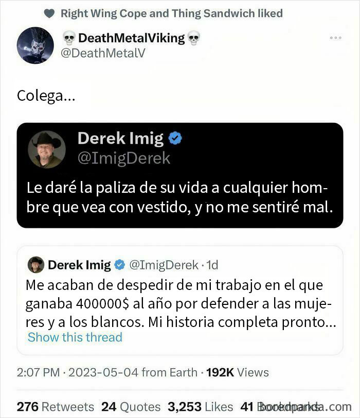 Lo hizo por las mujeres y los blancos