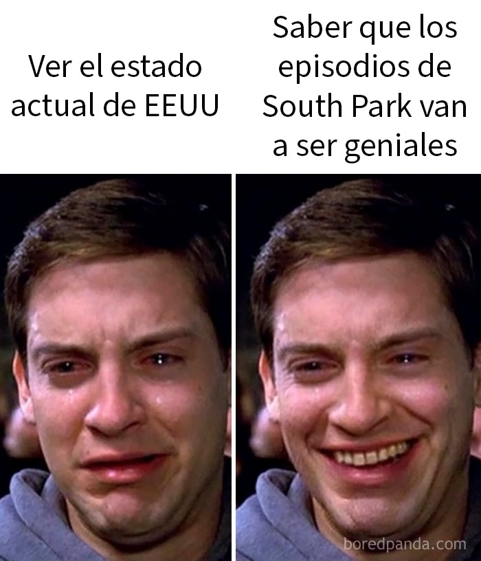 Hombre joven con expresión triste y luego sonriente, reflejando envejecer como el vino con razones acertadas sobre la vida.