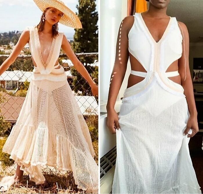 Manos mostrando experiencia divertida de recibir uñas diferentes a las ordenadas en una comparación visual clara.