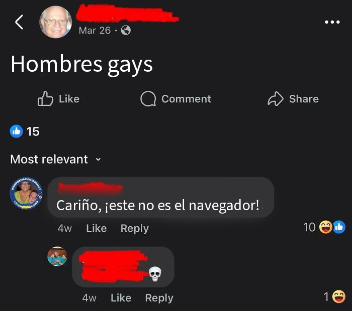 Hombre mayor confundiendo redes sociales, humor involuntario de personas mayores sin el dominio del internet.