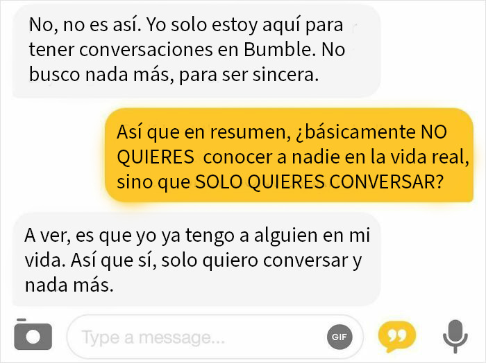 Chat inusual en app de citas donde piden medidas específicas y verificaciones para evitar catfishing.