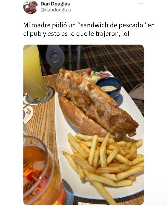 Memes británicos sobre la diferencia entre chips, fries y crisps que muestran el humor único británico.