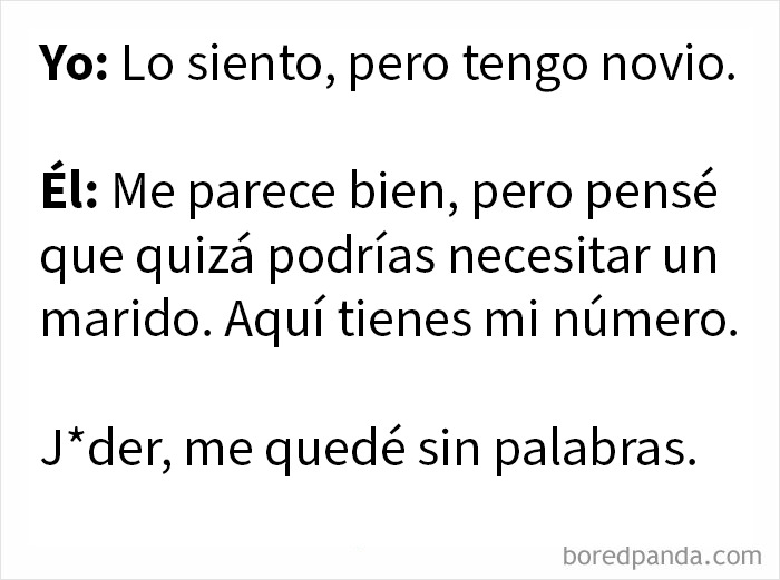 Texto humorístico de conversación sorprendente en publicación del círculo de idiotas, con tono divertido e inesperado.