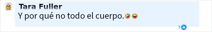 Comentario de Tara Fuller en redes sociales preguntando por qué no se tatuó todo el cuerpo tras transformación con tatuajes negros. Comentario de Tara Fuller en redes sociales preguntando por qué no se tatuó todo el cuerpo tras transformación con tatuajes negros.