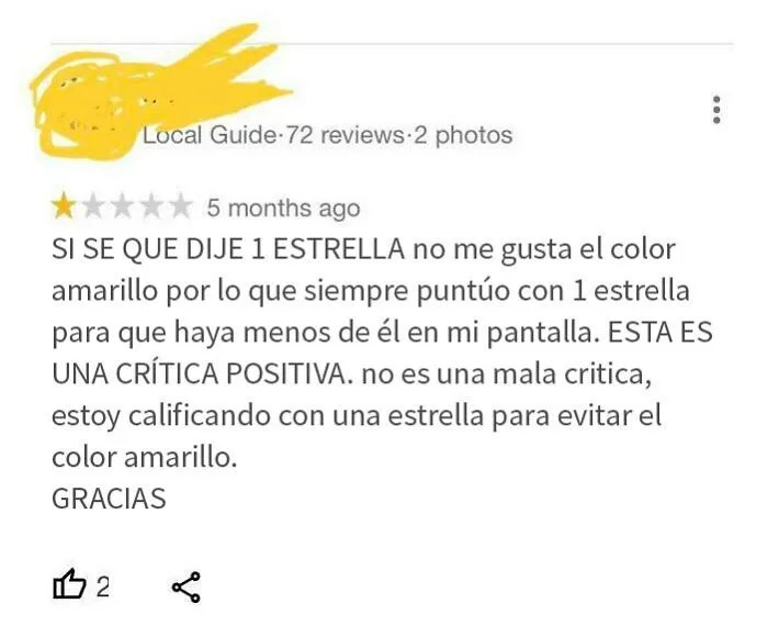 Odio el amarillo