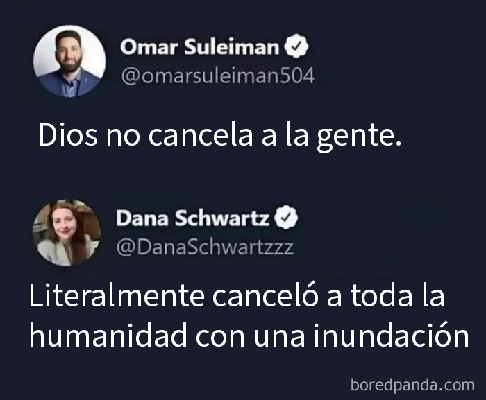 Captura de pantalla de conversación con declaraciones contradictorias que generan momentos para facepalm.
