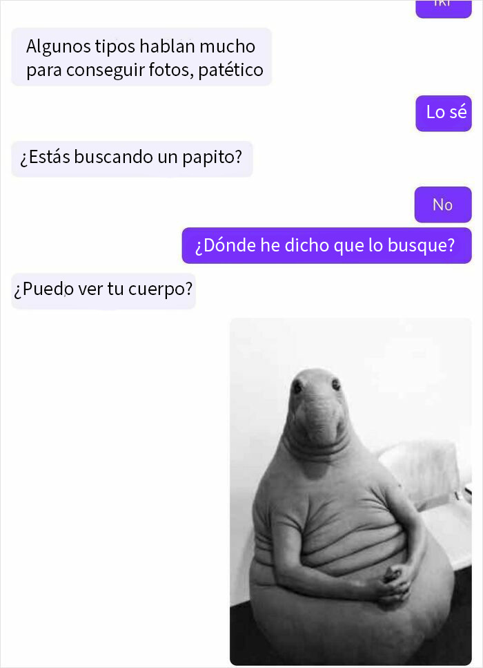 Chat de mensajes con respuestas contundentes de mujeres que hicieron a hombres incómodos arrepentirse con respuestas salvajes.