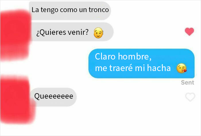 Conversación de mensajes con comeback salvaje de mujer que hace arrepentir a hombre raro con respuesta contundente.