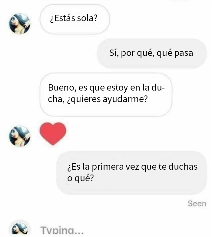 Chat entre mujer y hombre con respuesta sarcástica, ejemplo de mujeres que hicieron a hombres creepy arrepentirse rápido.