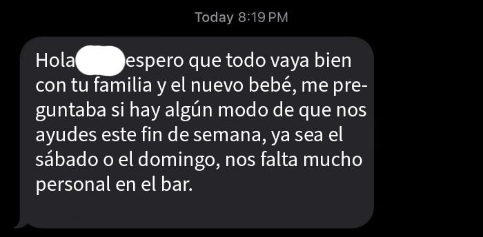 10 días después de tener a nuestro bebé. Me quedé alucinada. ¿Cuál habría sido tu respuesta?