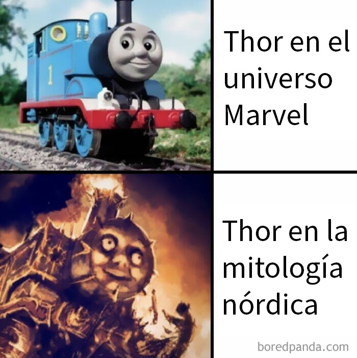 Memes divertidos sobre mitos con Zeus y el Kraken, mezclando humor y referencias a la mitología familiar.