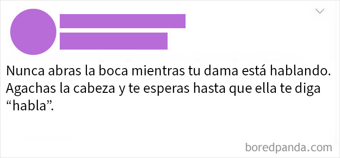 Texto de una publicación en redes sociales que muestra un ejemplo de comportamiento dramáticamente inestable y señales de alerta en mujeres.