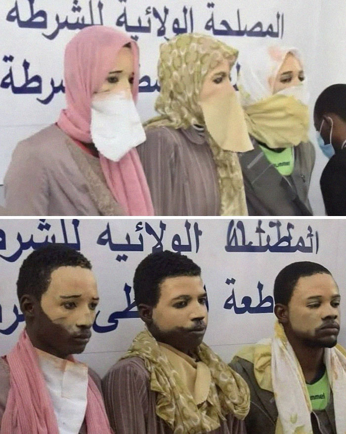 Tres hombres nigerianos fueron arrestados en un aeropuerto de Argelia tras intentar abordar un vuelo a Dubái vestidos de mujeres árabes.