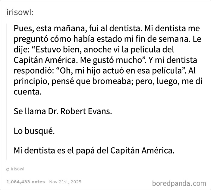 Publicación en línea donde alguien comparte una historia que otros dudaron, destacando casos de mentiras y verdades en internet.