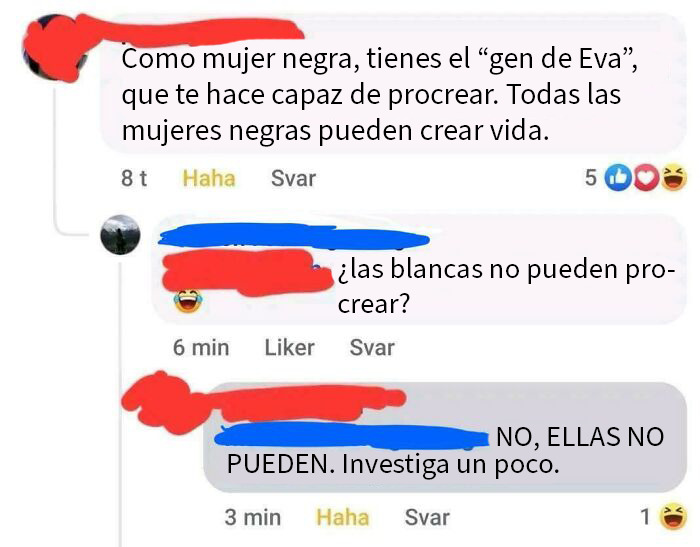 Las blancas no pueden procrear