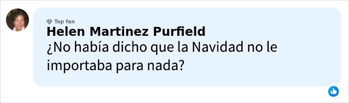 Comentario de Helen Martinez Purfield cuestionando la actitud navideña de Melania Trump que generó reacciones diversas. Comentario de Helen Martinez Purfield cuestionando la actitud navideña de Melania Trump que generó reacciones diversas.