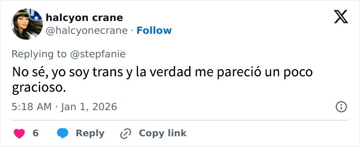 Una actriz deja desconcertados a los espectadores en la v&iacute;spera de A&ntilde;o Nuevo con un comentario &ldquo;transf&oacute;bico&rdquo;