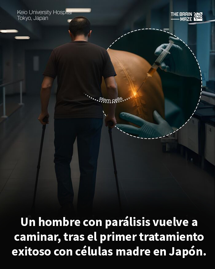 Hombre paralizado camina tras tratamiento con células madre exitoso en hospital de J*pón, datos interesantes sobre mente y cuerpo.