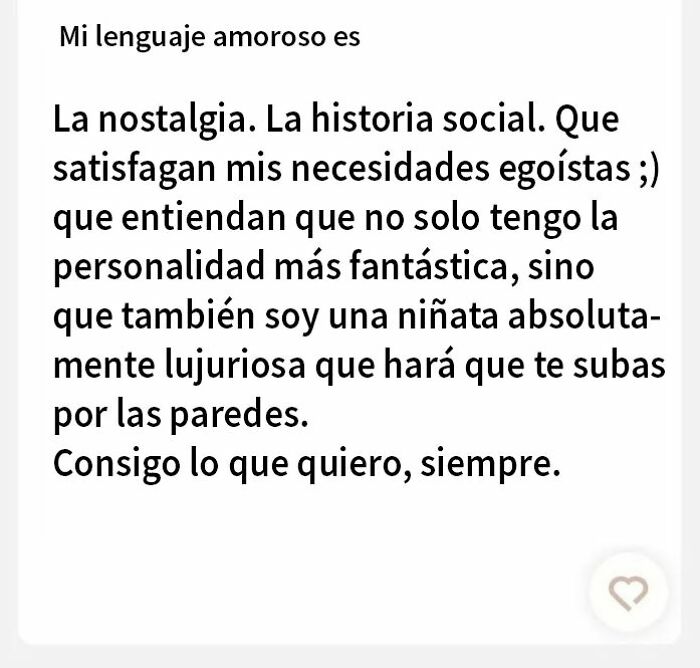 Perfil de mujer en app de citas buscando pareja con comportamiento delusional expuesto en redes sociales.