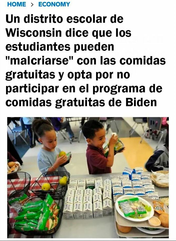 Niños en escuela de Wisconsin eligen no participar en programa de almuerzo gratis, reflejando una sociedad extraña y distópica.