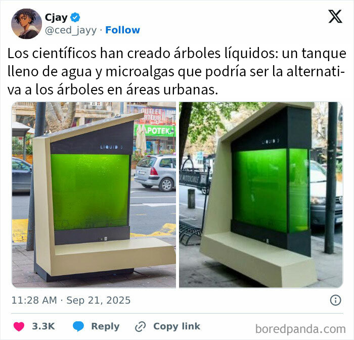 Niños llenando un contenedor amarillo con agua de un tanque de recolección de agua de lluvia en un entorno distópico.
