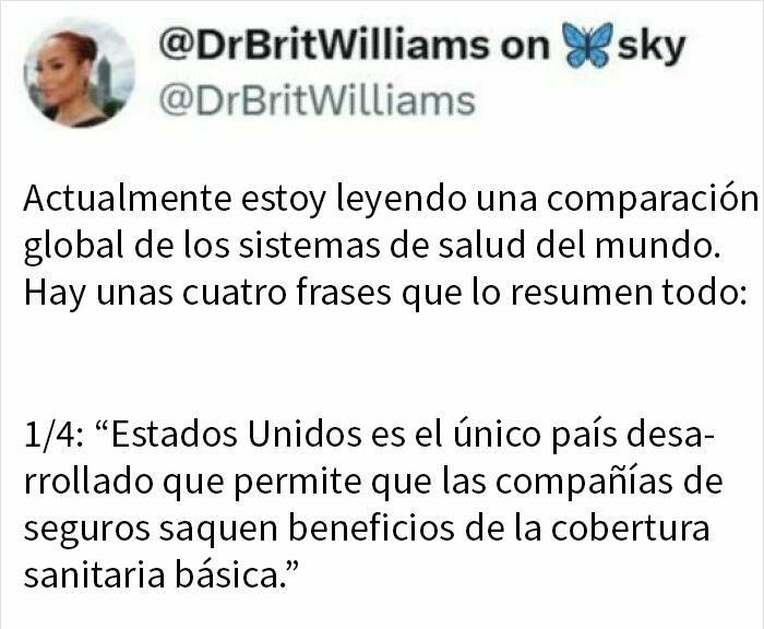 Comparación de sistemas de salud globales que refleja la realidad distópica del mundo actual en una imagen impactante.