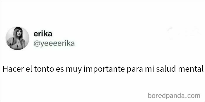 Publicación humorística sobre la importancia del humor como mecanismo de afrontamiento para la salud mental.