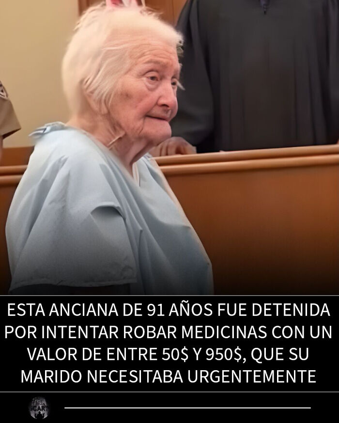 Mujer de 91 años arrestada por intentar robar medicación cara para su esposo en hecho inquietante y perturbador.