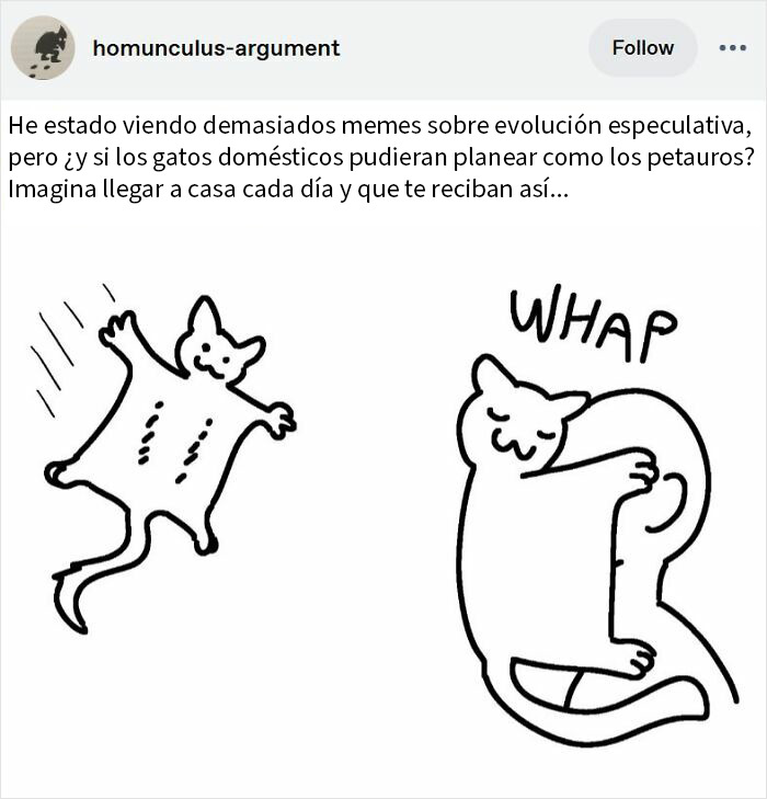 Imagen de dos gatos dibujados al estilo boceto con humor y concepto divertido para screenshots graciosos.