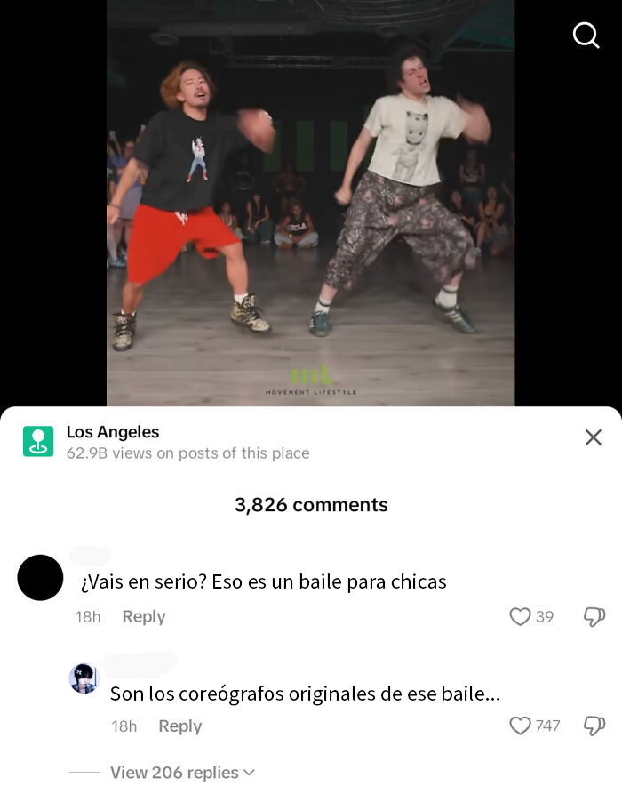 Decirle a la gente que creó un baile que no es para que lo interpreten ellos