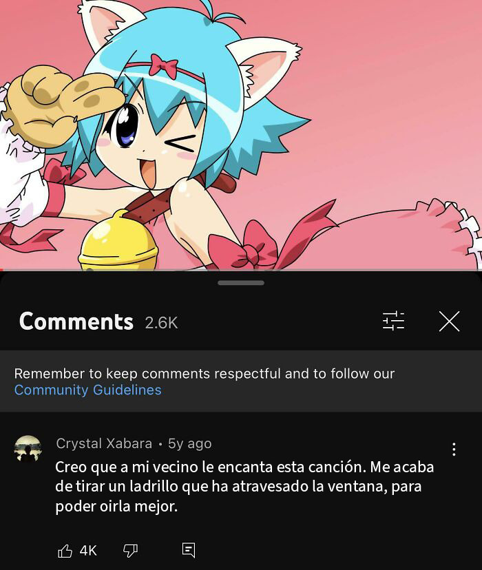 Comentario gracioso en redes sociales con dibujos animados y 2.6K respuestas mostrando los mejores comentarios y respuestas.