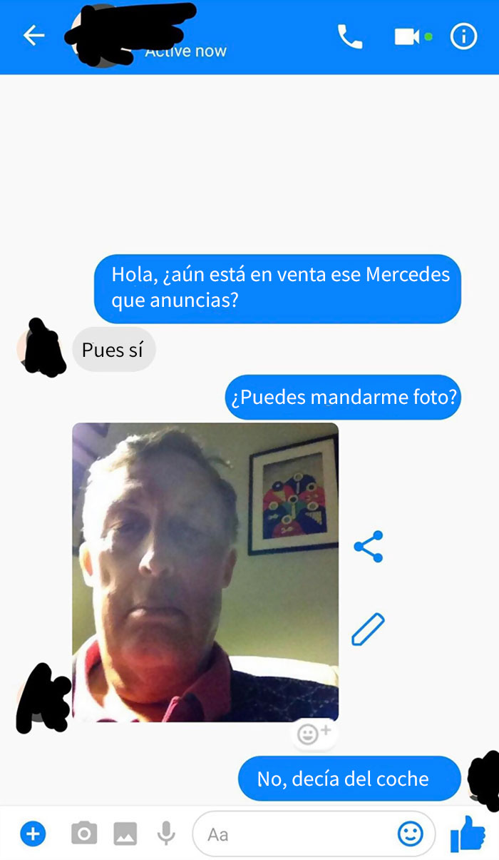 Conversación divertida por mensaje de texto con malentendido sobre coches y personas que podría hacerte reír hoy.