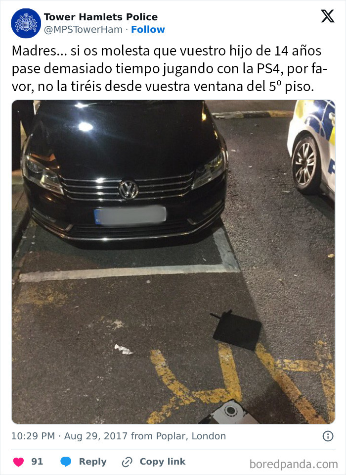 Menos mal que no había nadie debajo